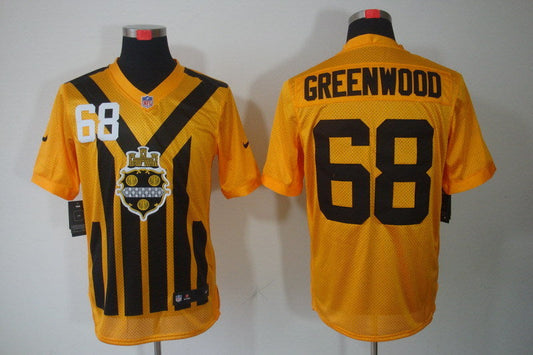 Men's Pittsburgh Steelers LC Greenwood #68 Gold Game Jersey1