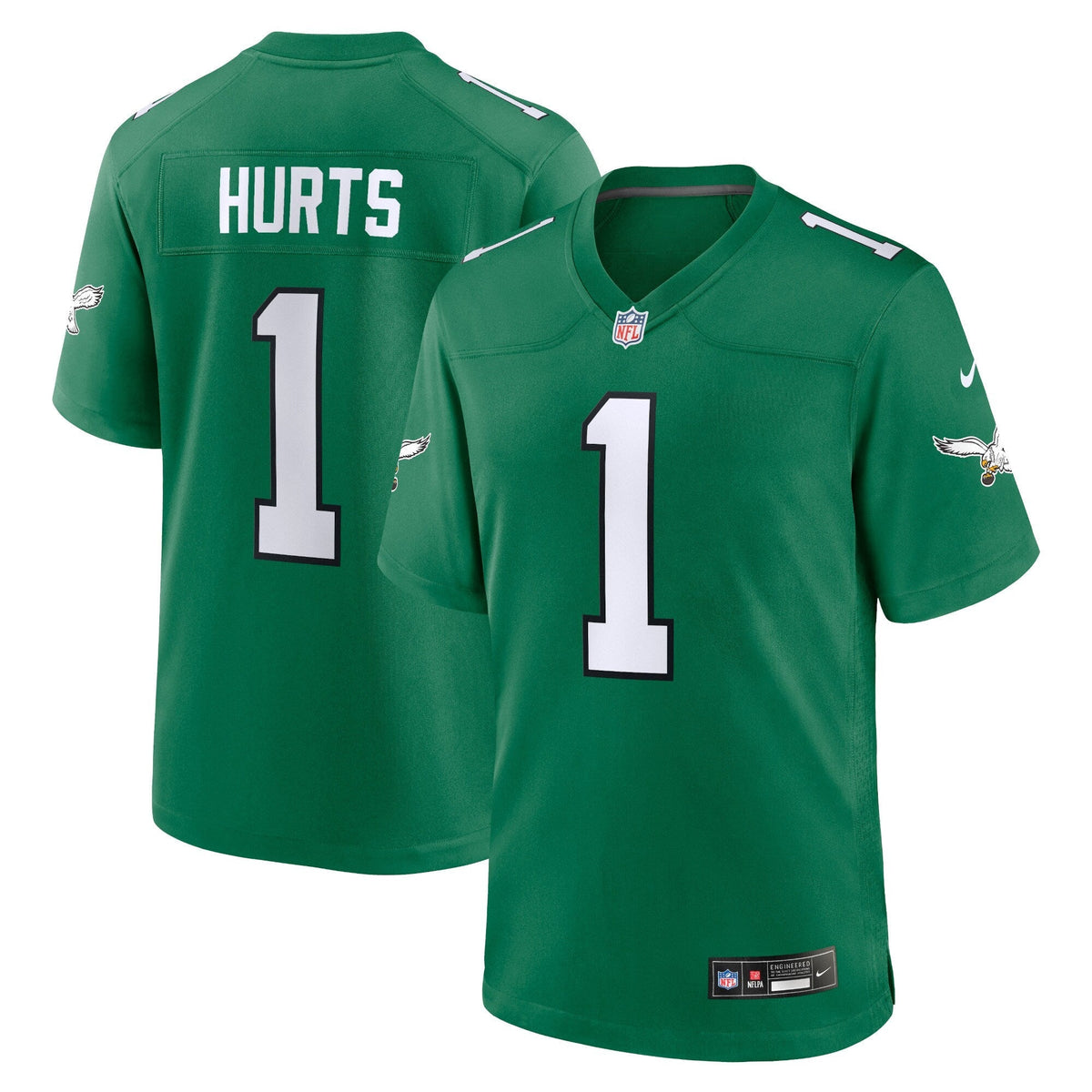 Jalen Hurts Philadelphia Eagles Nike Alternate Game   Jersey - Kelly Green