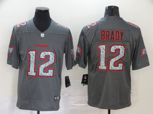 Men's Tampa Bay Buccaneers Tom Brady #12 Gray Alternate Game Jersey1