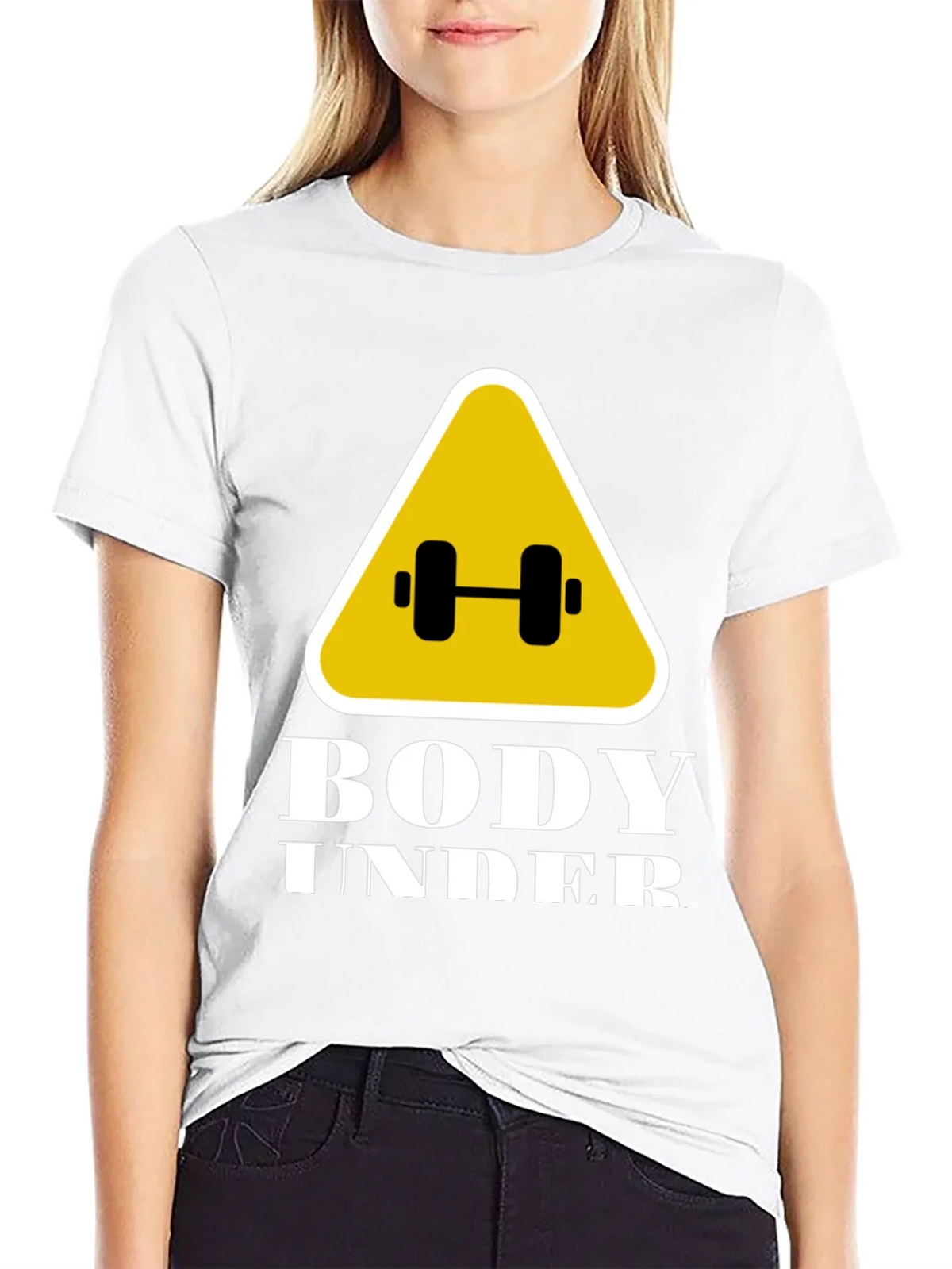 Body Under Construction Black Graphic T-Shirt