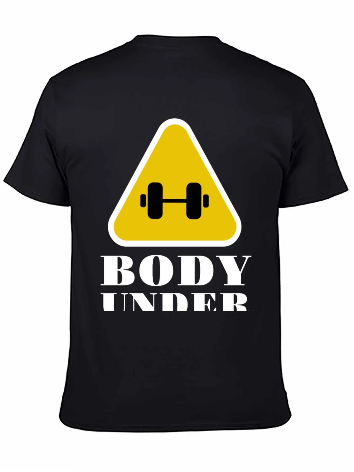 Body Under Construction Black Graphic T-Shirt