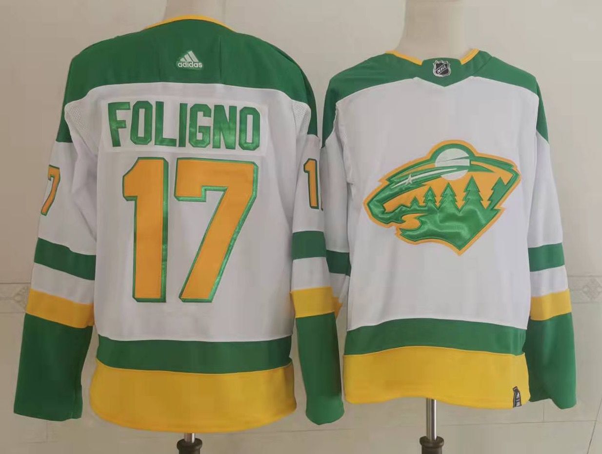 Men's Minnesota Wild Marcus Foligno #17 White Breakaway Player jersey