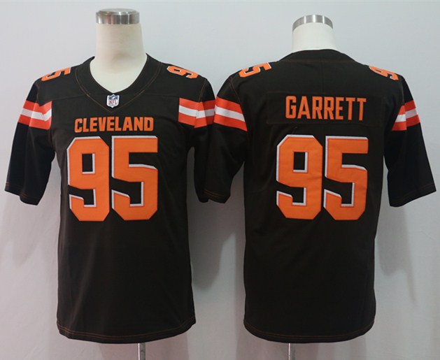 Men's Cleveland Browns Myles Garrett #95 Brown Player Game Jersey1