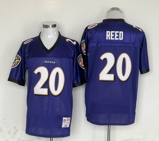 Men's Baltimore Ravens Ed Reed Mitchell & Ness Purple Legacy Replica Player Jersey1