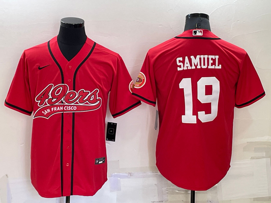 Men's San Francisco 49ers Deebo Samuel #19 Red Game jersey Joint Edition