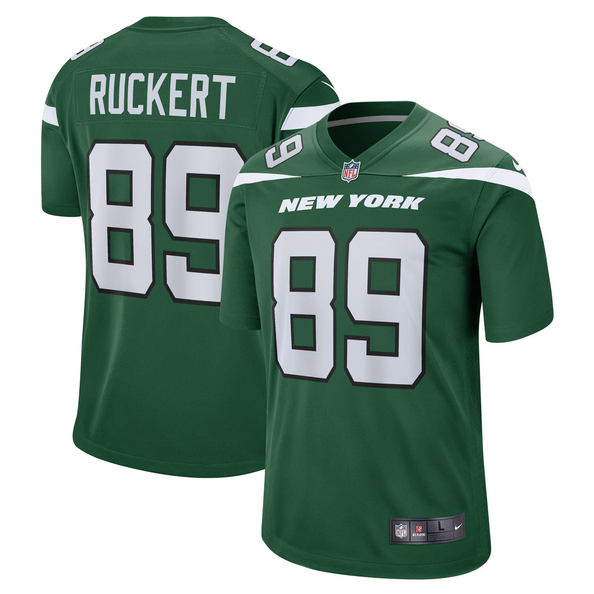 Jeremy Ruckert New York Jets Nike Game   Jersey - Gotham Green