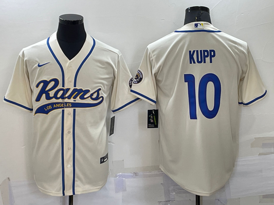 Men's Los Angeles Rams Cooper Kupp #10 Bone Game jersey Joint Edition