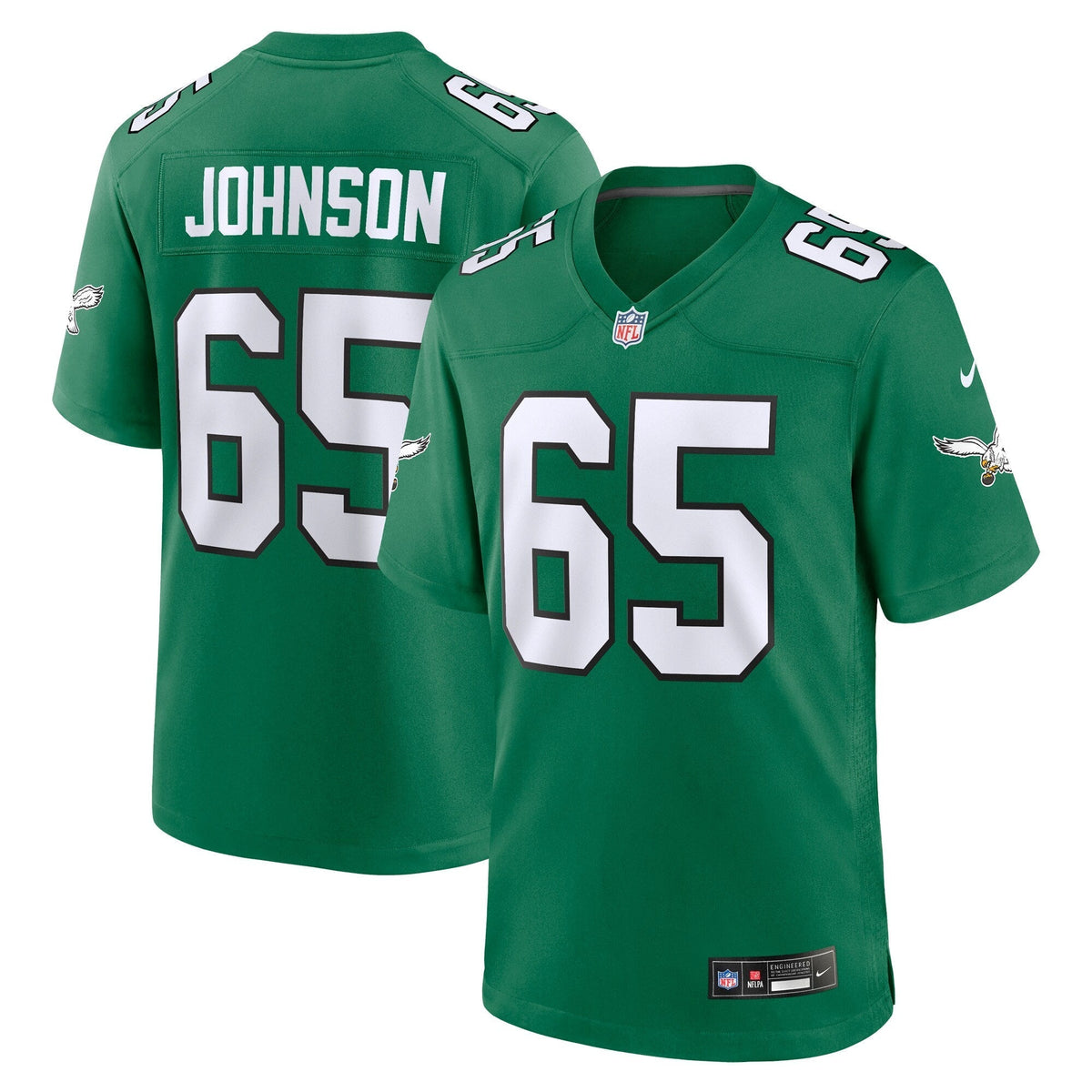 Lane Johnson Philadelphia Eagles Nike Alternate Game Jersey - Kelly Green