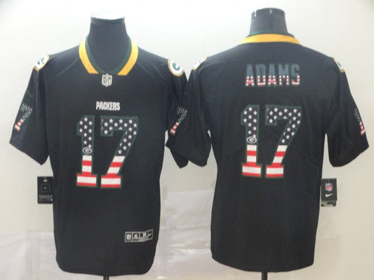 Men's Green Bay Packers Davante Adams #17 Black Alternate Game Jersey1