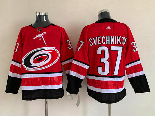 Men's Carolina Hurricanes Andrei Svechnikov #37 Red Player jersey