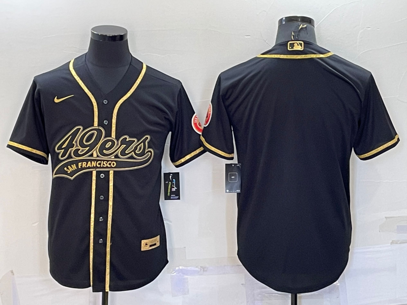 Men's San Francisco 49ers Black Blank Game jersey