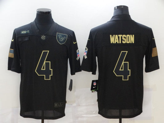 Men's Houston Texans #4 Deshaun Watson Black Game Player Jersey1