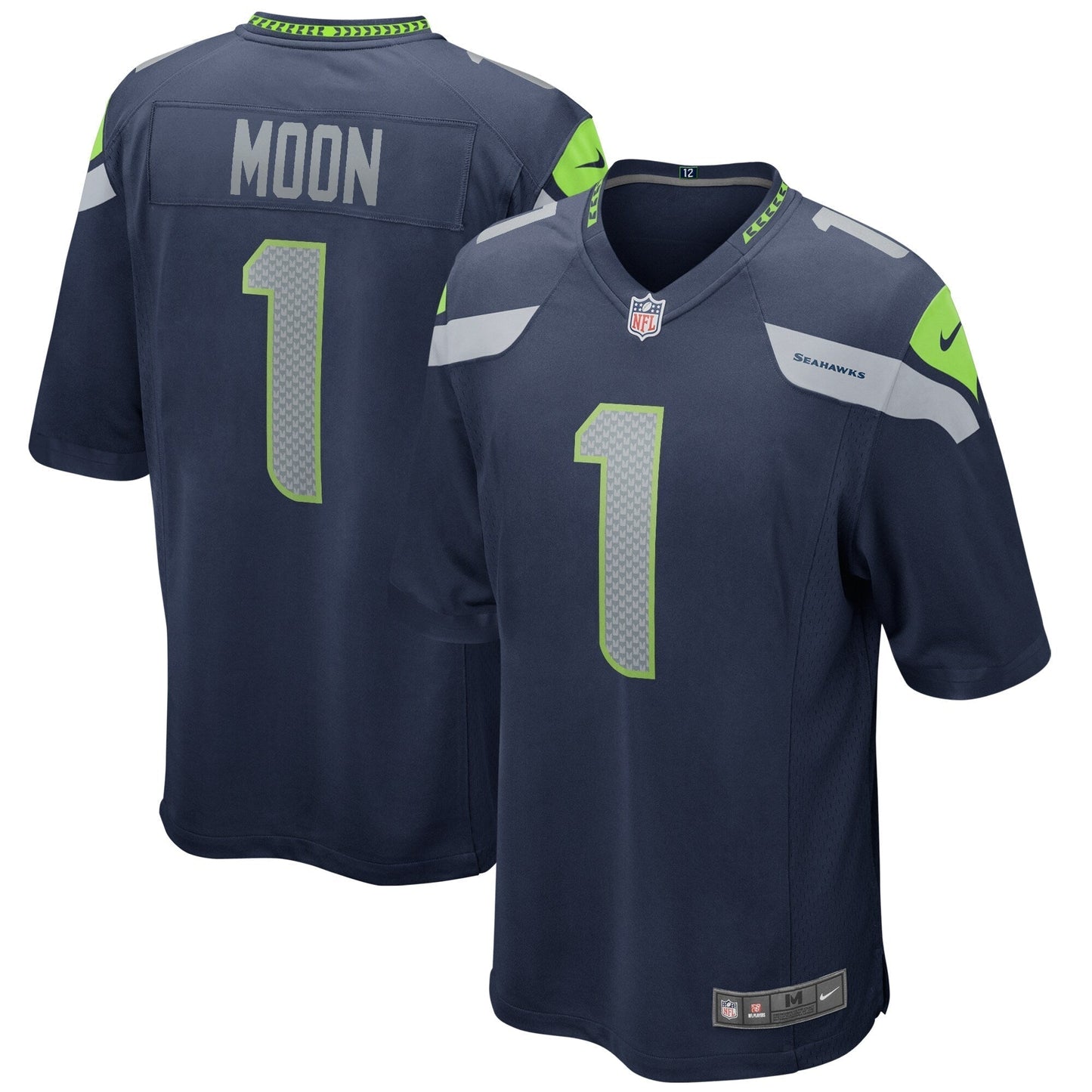 Warren Moon Seattle Seahawks Nike Game Retired   Jersey - College Navy