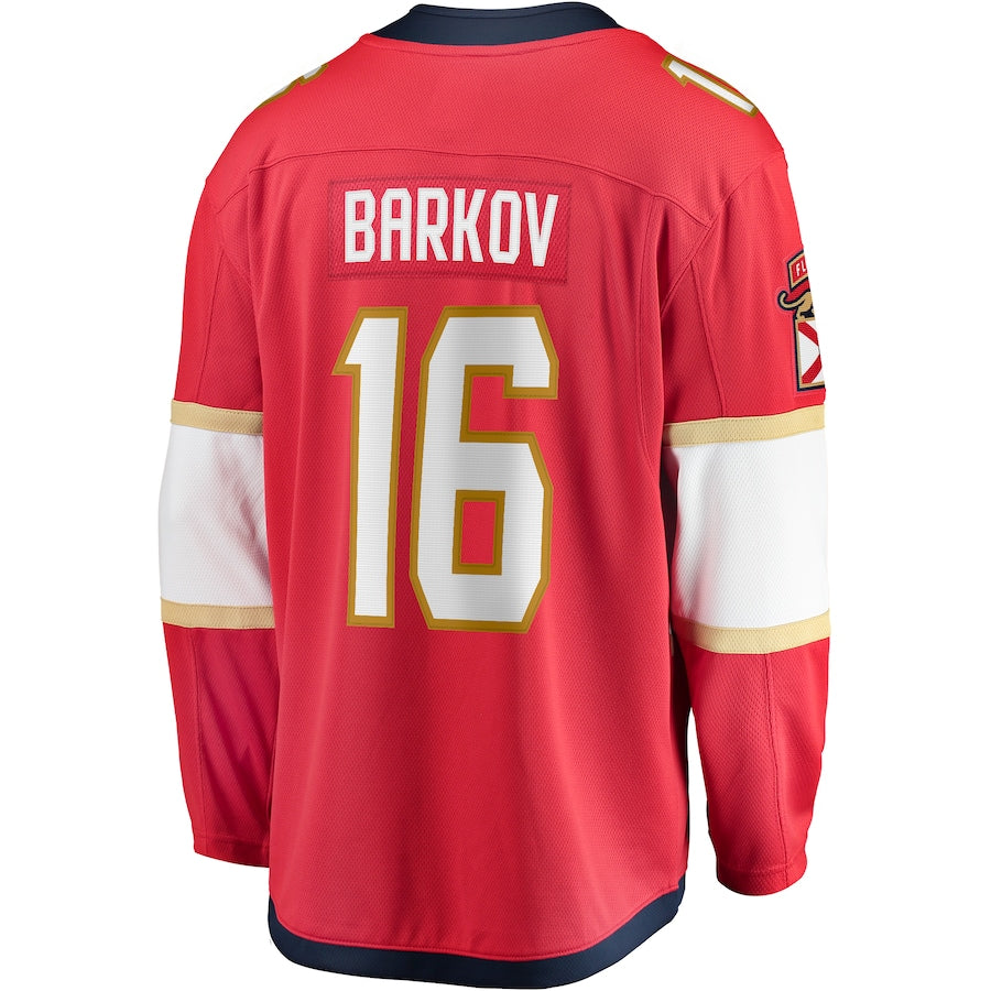 Aleksander Barkov Florida Panthers   Home 2024 Stanley Cup Champions Breakaway  Jersey Red
