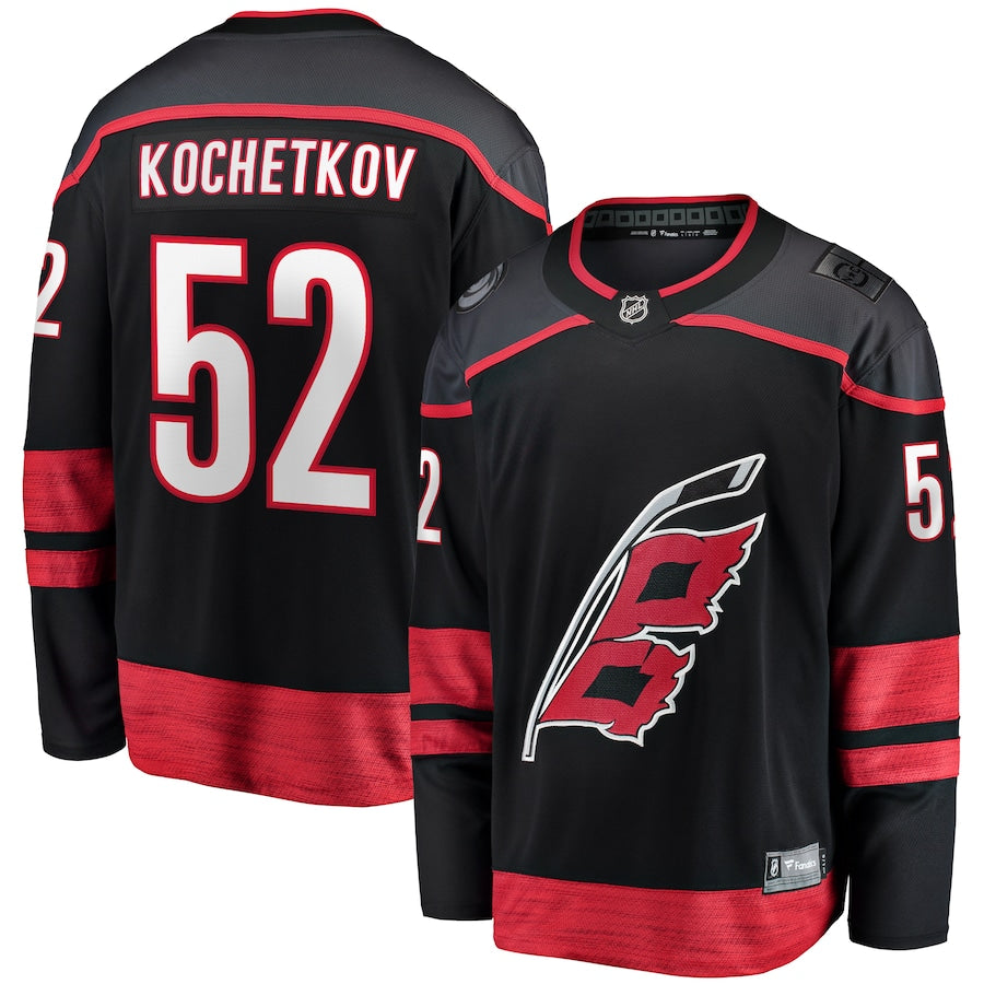 Pyotr Kochetkov Carolina Hurricanes   Home Premier Breakaway  Jersey - Black
