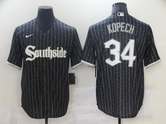 Men's Chicago White Sox Michael Kopech #34 Black Stitched Jersey