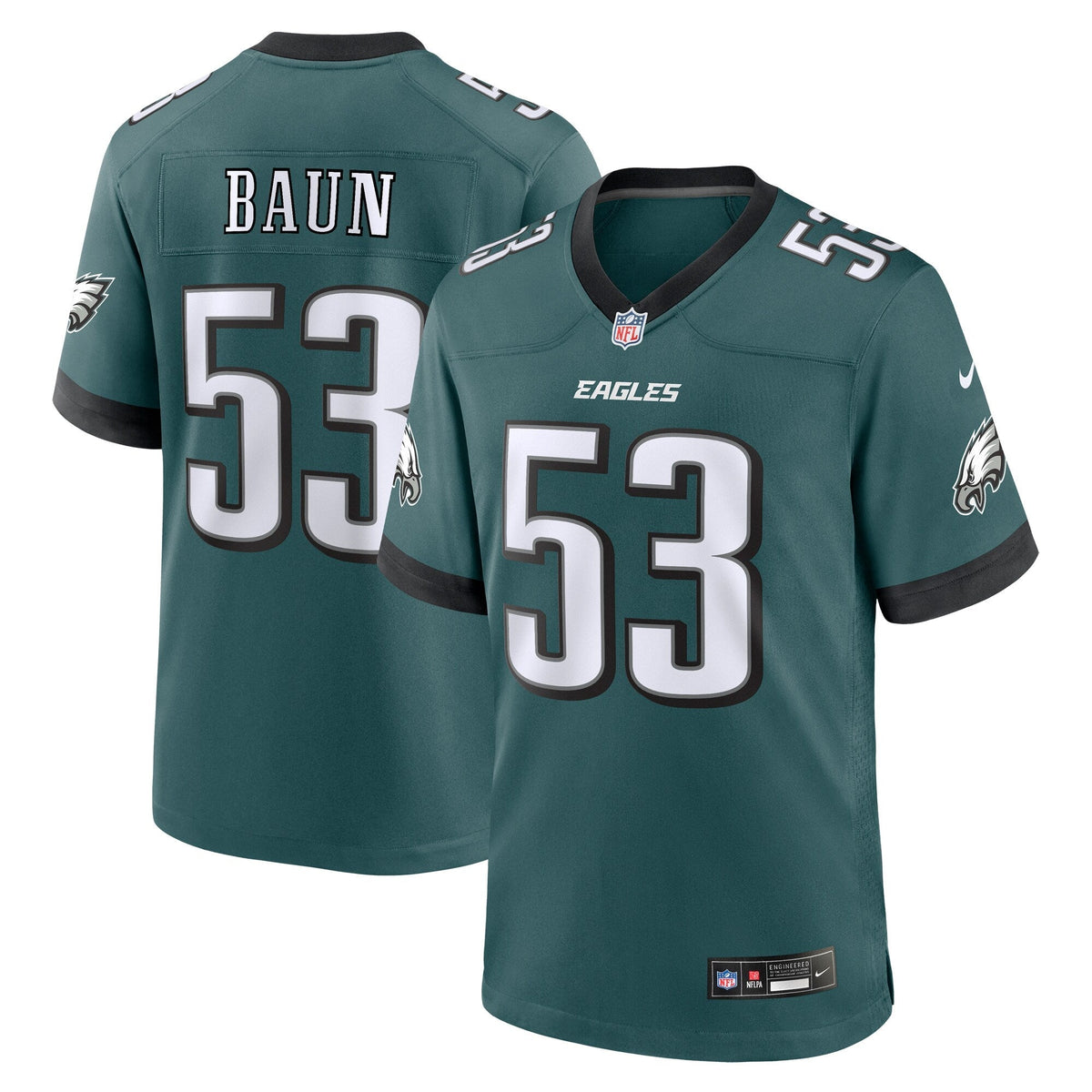 Zach Baun Philadelphia Eagles Nike  Game Jersey - Midnight Green