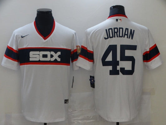 Men's Chicago White Sox Michael Jordan #45 White Stitched Jersey1
