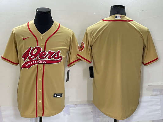 Men's San Francisco 49ers Gold Blank jersey