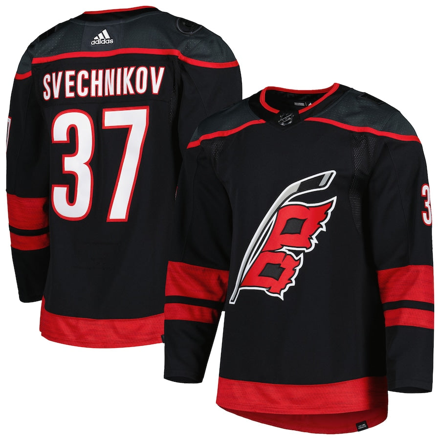 Andrei Svechnikov Carolina Hurricanes   Home Primegreen   Jersey - Black