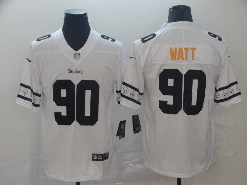 Men's Pittsburgh Steelers T.J. Watt #90 White Player Jersey1
