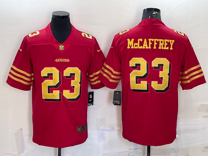 Men's San Francisco 49ers Christian McCaffrey #23 Red Player Jersey1