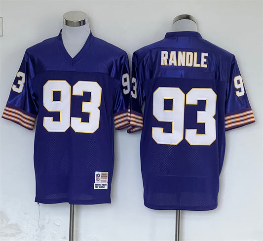 Men's Minnesota Vikings John Randle Mitchell & Ness Purple Legacy Replica Jersey1