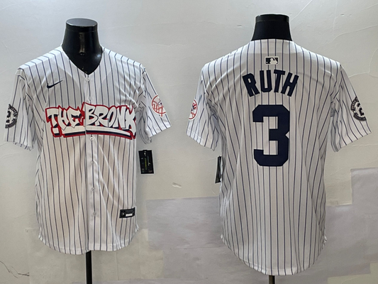 Men's New York Yankees Babe Ruth White Limited Player jersey