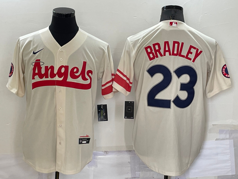 Men's Los Angeles Angels Archie Bradley #23 Cream City Connect Replica Player Jersey1