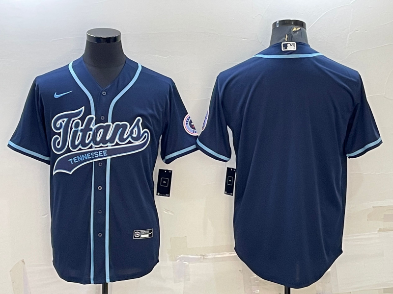 Men's Tennessee Titans Navy Blank jersey