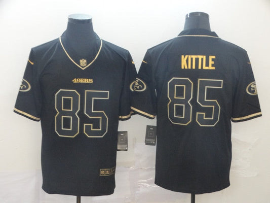 Men's San Francisco 49ers George Kittle #85 Black Alternate Game Player Jersey1