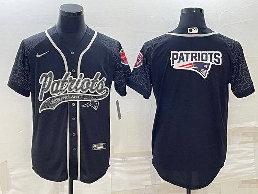 Men's New England Patriots Black RFLCTV Limited jersey
