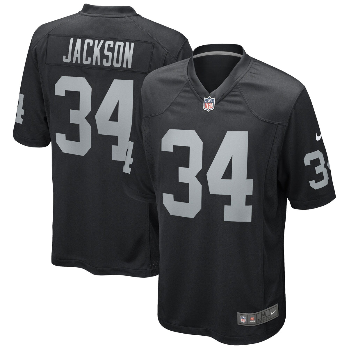 Bo Jackson Las Vegas Raiders Nike Game Retired   Jersey - Black