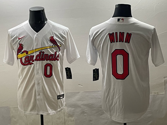 Men's St. Louis Cardinals Masyn Winn #0 White Home Replica Player Jersey