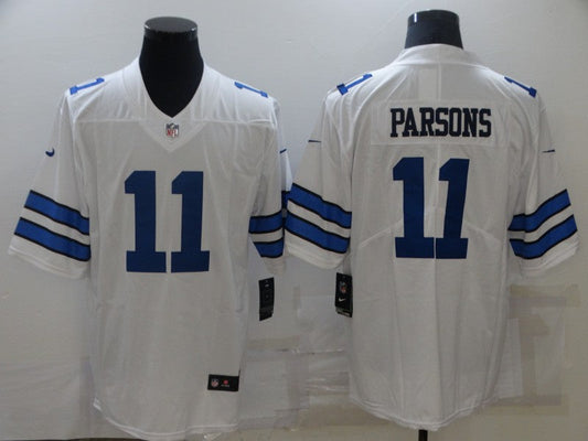 Men's Dallas Cowboys Micah Parsons #11 White Custom1 Game Jersey1