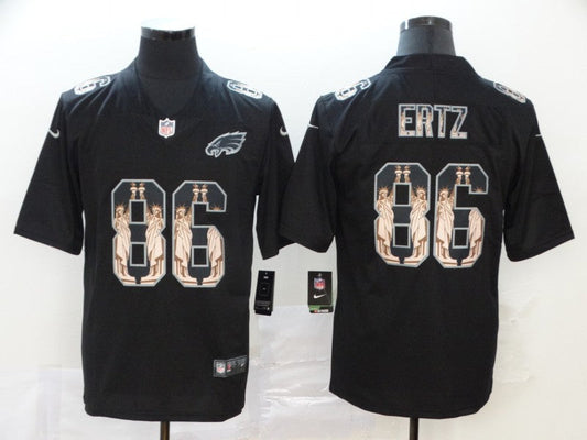 Men's Philadelphia Eagles Zach Ertz #86 Black Player Game Jersey1