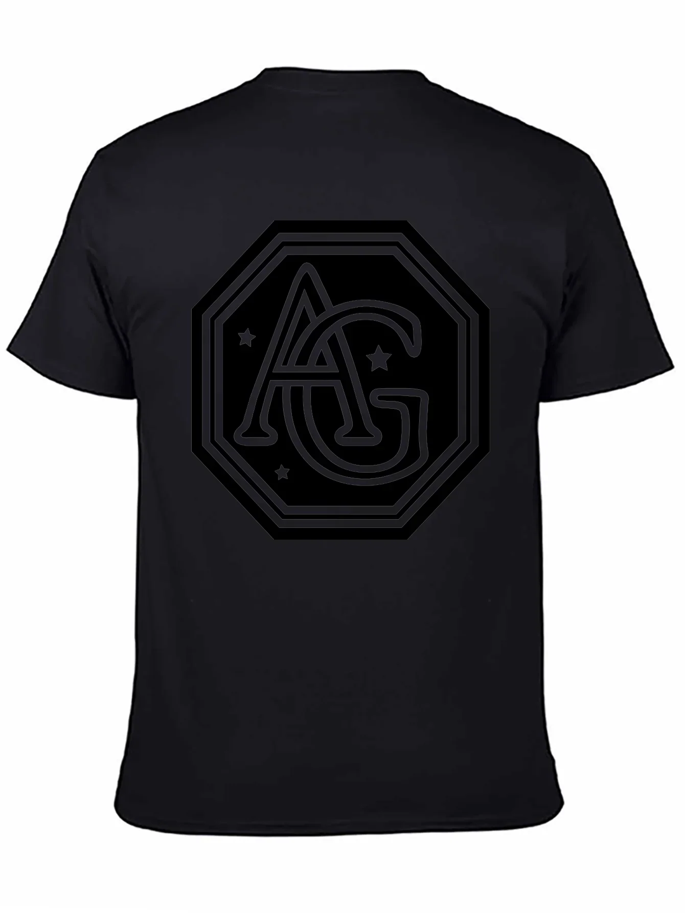 AG Logo Black Tee - Modern Graphic Print