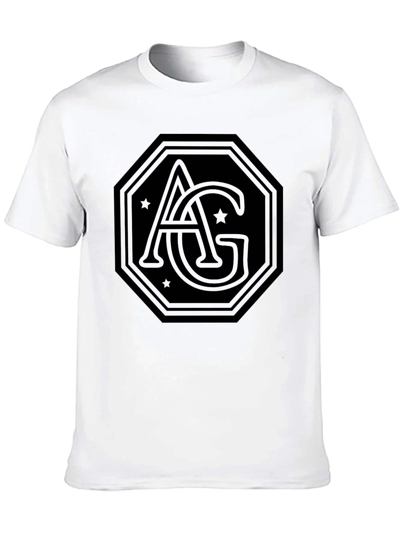 AG Logo Black Tee - Modern Graphic Print