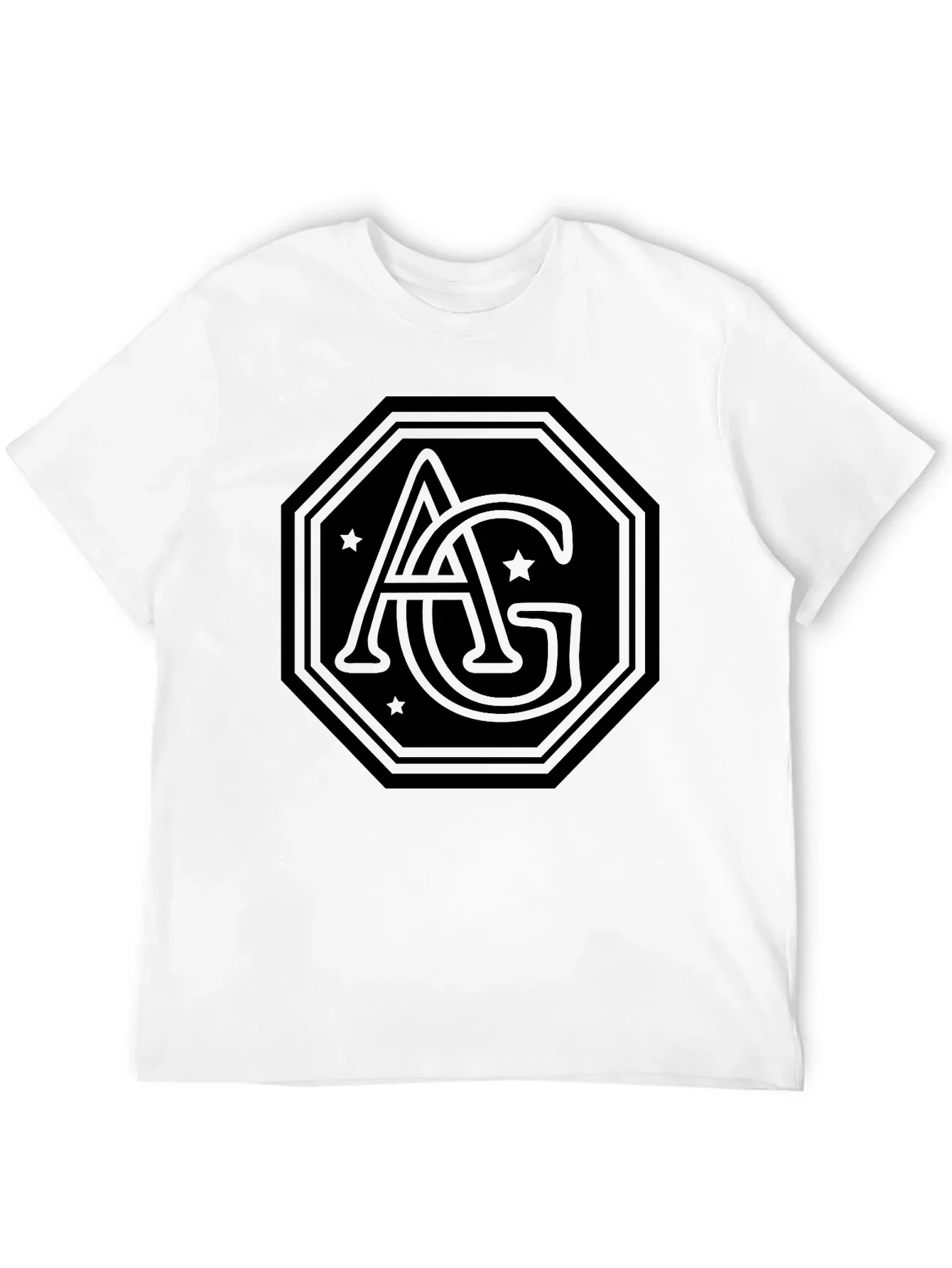 AG Logo Black Tee - Modern Graphic Print