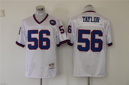 Men's New York Giants Lawrence Taylor Mitchell & Ness White Legacy Replica Jersey1