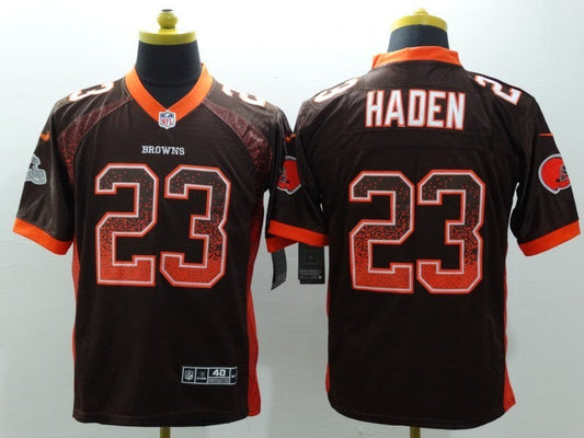 Men's Cleveland Browns Joe Haden #23 Brown Game Jersey1