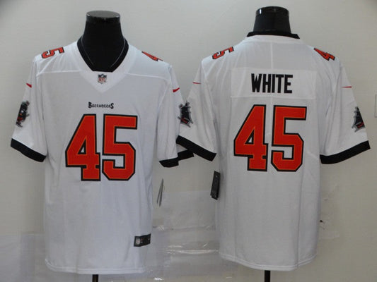 Men's Tampa Bay Buccaneers Devin White #45 White Game Jersey1
