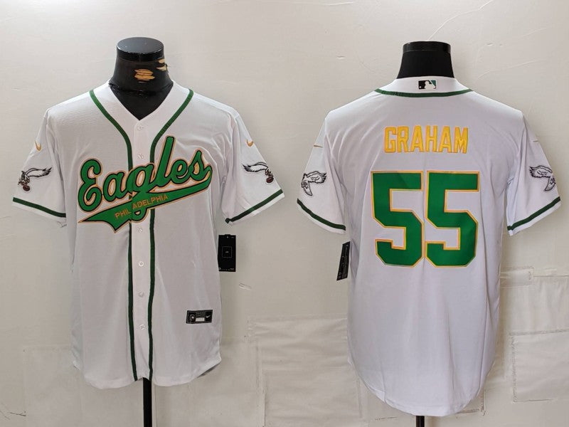 Men's Philadelphia Eagles Brandon Graham #55 White Player jersey