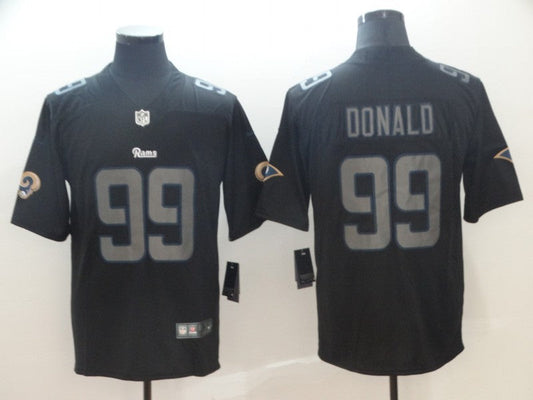 Men's Los Angeles Rams #99 Aaron Donald Black Authentic Game Jersey1