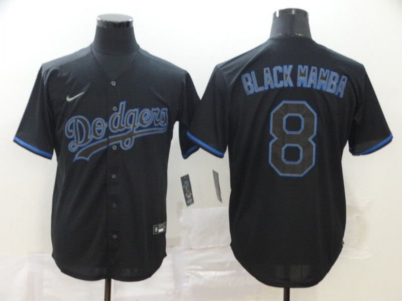 Men's Los Angeles Dodgers Kobe Bryant #8 Black Mamba Player jersey