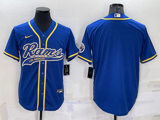 Men's Los Angeles Rams Blue Blank jersey