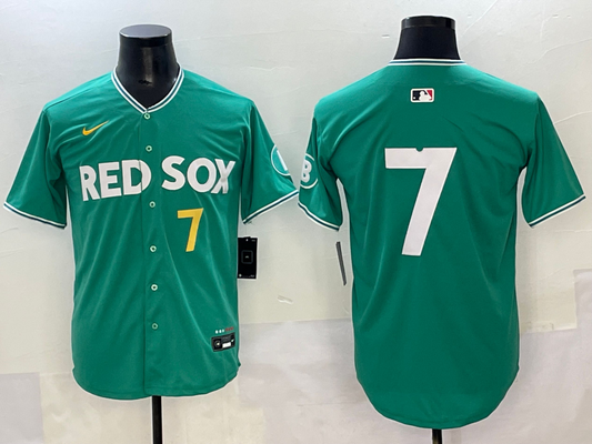 Men's Boston Red Sox Masataka Yoshida #7 Green 2025 City Connect Limited Player Jersey