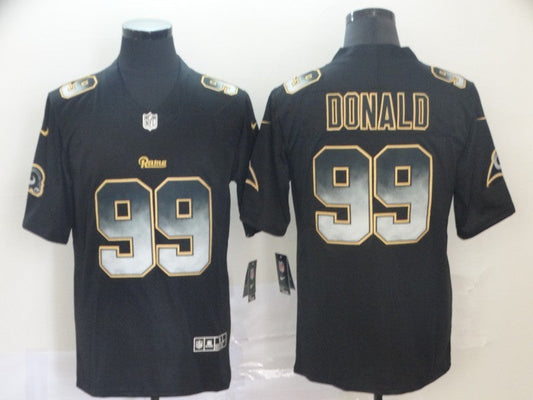 Men's Los Angeles Rams Aaron Donald #99 Black Alternate Game Jersey1