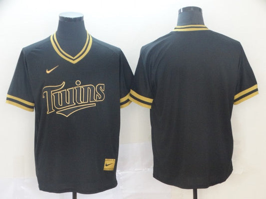 Men's Minnesota Twins Black Replica Player Blank jersey