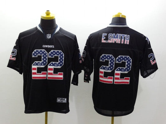 Men's Dallas Cowboys Emmitt Smith #22 Black Game Jersey1